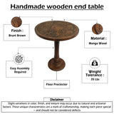 22 Inch Side End Table |Round Top