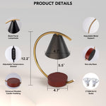 Dimmable Candle Warmer Lamp Candle Holder LED Arc Table Lamp