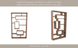 Wood Geometric Multi-Tier Wall Shelf - Brown, 39 in.