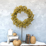 18" GREEN QUEEN ANNE LACE WREATH