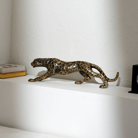 Decorative Jaguar Sculpture-Animal Figurine-18x3x6"