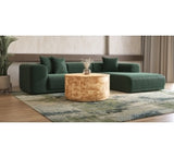 Wood Round Coffee Table, Natural Burl