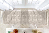 Carina Tribal Medallion Beige Kilim-Style Rug