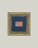 Gingham Flag Framed Antique Art