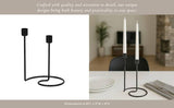 Taper Candle Holder 2-Taper - Black Iron Swirly, 8 in.