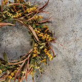 22" MINI SUNFLOWER & WILD FLOWER WREATH