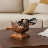 Sparrow Eyeglass Holder Stand - Handcrafted Indian Rosewood