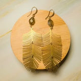 Foresta: Long dancing Feather Earring