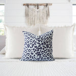 Ruby Leopard Cotton Knit Pillow Cover –Soft, Stylish, Animal