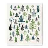S/2 AllOver Trees Dishcloths-6.5x8"L