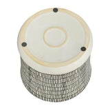 Planters - Ivory Ceramic Line with Saucer (2 SIZES), 6/8 in.