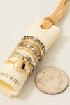 Pearl Stud Mixed Chain 7Pc Band Rings Set
