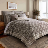 Adare Cocoa Quilted Pillow