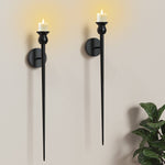 Set of 2 31.5" Vintage Candle Wall Sconces