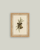 Bell with Pine Framed Antique Art