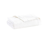 All-Season Egyptian Cotton Woven Bedding Blanket, White