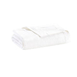 All-Season Egyptian Cotton Woven Bedding Blanket, White