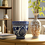 Scented Candle - Plumeria Brown and White Ceramic, 6 Oz.
