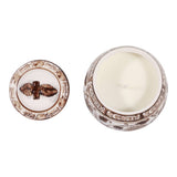 Scented Candle - Peony Brown and White Ceramic, 8.5 Oz