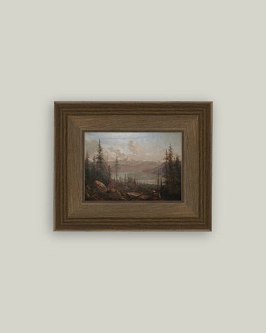 Landscape with Fallen Tree Framed Antique Art