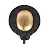 Candle Holder - Black Metal Round Votive Wall Mounted, 9 in.