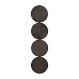 Wall Mirror - Black Wood Glass Modern Four Circles, 48 in.