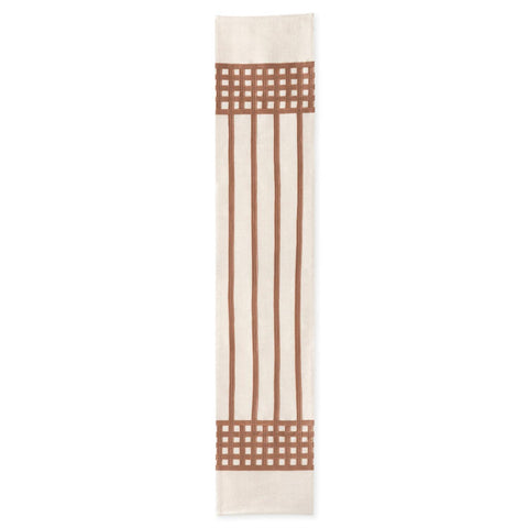 20 Inch Tan Vegan Leather & Cotton Jute Table Runner – Eastwood home