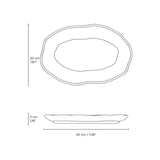 Shallow Oval Platter Medium Stoneware 11.81x7.87" Greenery