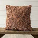Pillow - Stonewsh Terracotta Leaf Pattern (PC)