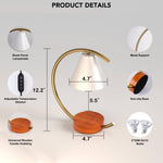 Dimmable Candle Warmer Lamp Candle Holder LED Arc Table Lamp