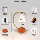Dimmable Candle Warmer Lamp Candle Holder LED Arc Table Lamp