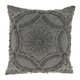 Embroidered Mosaic Delight Throw Pillow
