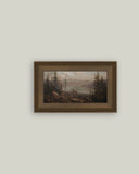 Landscape with Fallen Tree Framed Antique Art