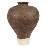 Umbria Narrow Bottom Vase, Ceramic, Brown