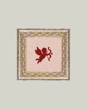 Cupid Silhouette Framed Antique Art