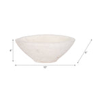 White 10 in. Artisanal Terracotta Bowl
