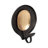 Candle Holder - Black Metal Round Votive Wall Mounted, 9 in.