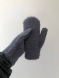 FLUFFY ANGORA MITTENS
