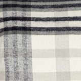 Arlen 14x14 Plaid Throw Pillow Black Cotton, Fall Decor