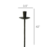 Garden Stake Taper Holder, Iron - Black