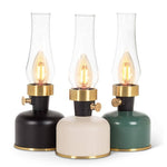 Lantern LED Lamp with Chimney-Black-10.5"H