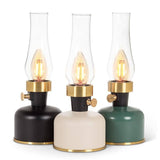 Lantern LED Lamp with Chimney-Black-10.5"H