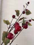 51” Faux Red Apple Spray