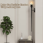 Set of 2 31.5" Vintage Candle Wall Sconces