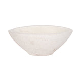 White 10 in. Artisanal Terracotta Bowl