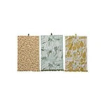 Cotton Printed Tea Towel w/ Fruit/Vegetables, Ruffle & Loop, 3 Styles ©