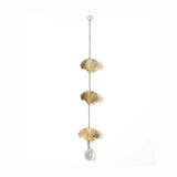 Surya Cascade Floral Engraved Brass Suncatcher