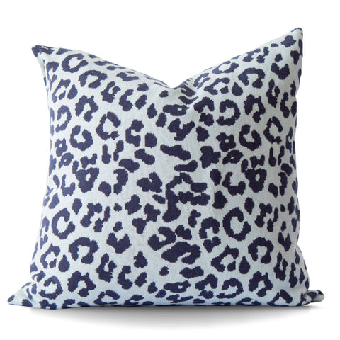 Ruby Leopard Cotton Knit Pillow Cover –Soft, Stylish, Animal