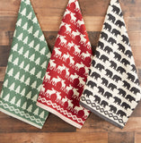 Trees Printed Waffle Dishtowels