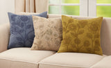 Throw Pillow With Stone Washed Floral Design